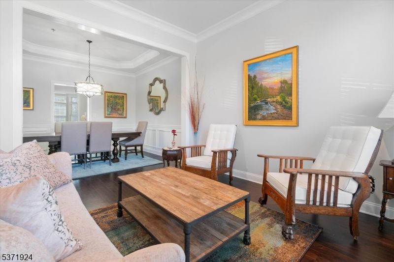 Dining room, Interior, Living room, Pendant Lights, Wood Texture Flooring