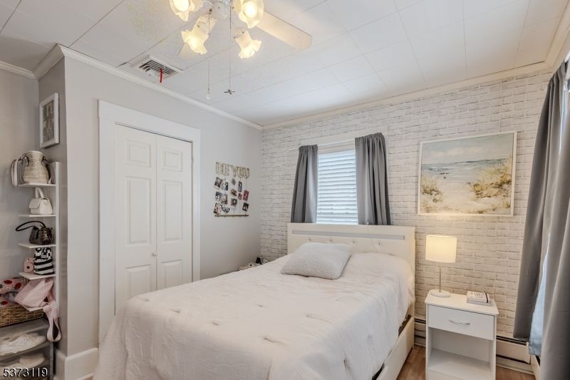 Bedroom, Interior, Stone Walls, Wood Texture Flooring