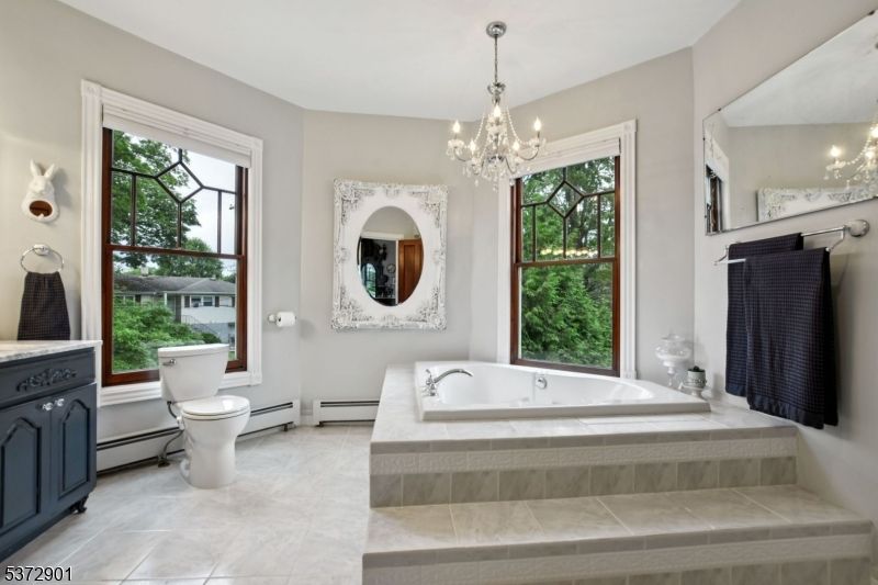 Bathroom, Chandelier, Interior
