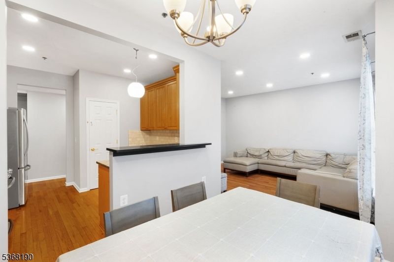 Chandelier, Interior, Living room, Pendant Lights, Recessed Lighting, Wood Texture Flooring