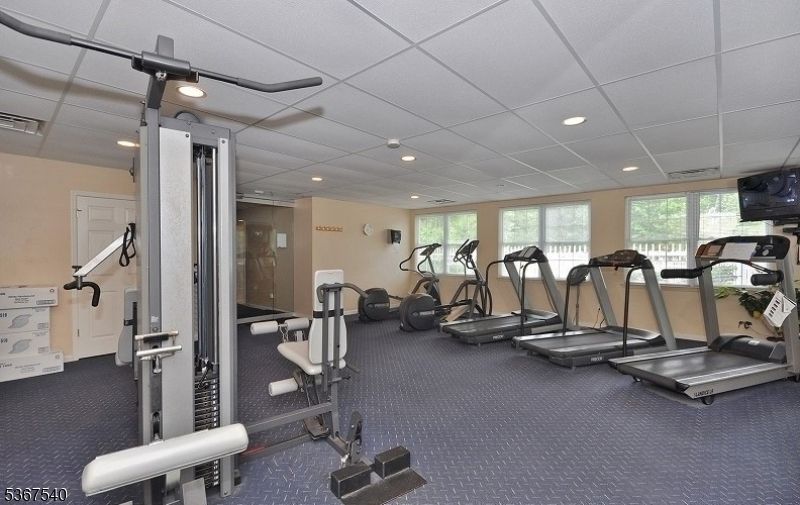 Fitness Equipment, Gym, Interior, Recessed Lighting
