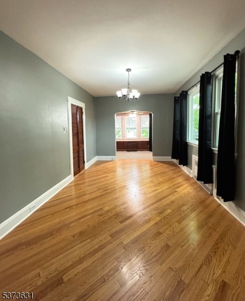 Chandelier, Empty room, Interior, Wood Texture Flooring