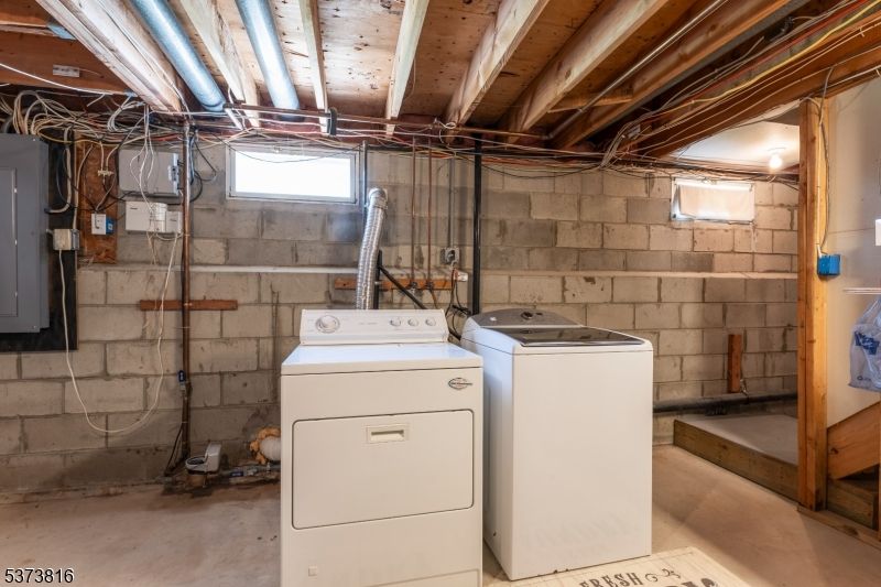 Interior, Stone Walls, Utility Closets, Washer, Wooden Beams