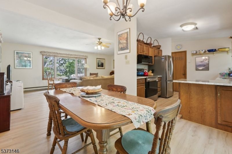 Chandelier, Dining room, Interior, Kitchen, Wood Texture Flooring