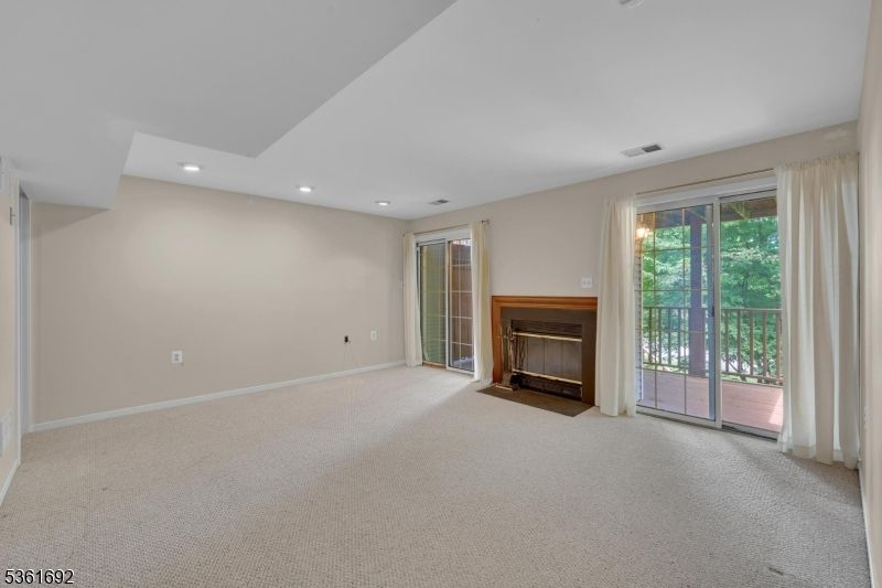 Empty room, Fireplace, Interior, Recessed Lighting