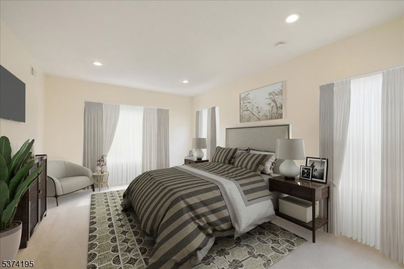 Bedroom, Interior, Recessed Lighting