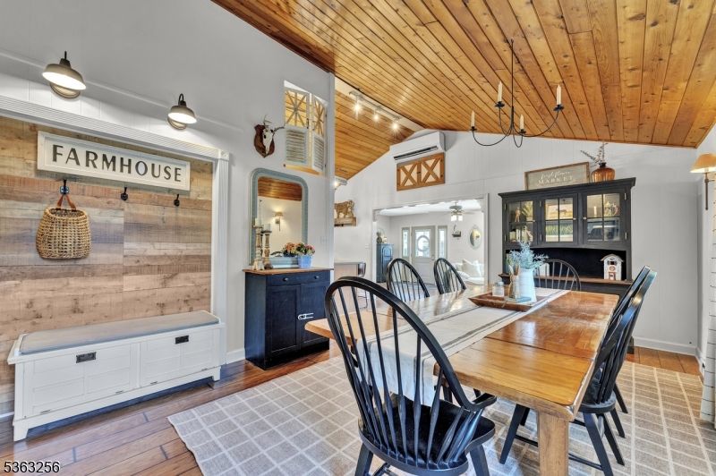 Dining room, Interior, Wooden Ceilings, Wood Texture Flooring, Wooden Walls