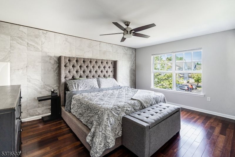 Bedroom, Interior, Marble Walls, Wood Texture Flooring