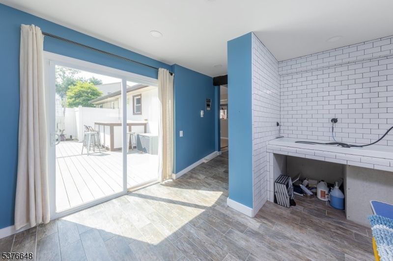 Empty room, Fireplace, Interior, Recessed Lighting, Wood Texture Flooring