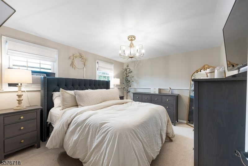 Bedroom, Chandelier, Interior