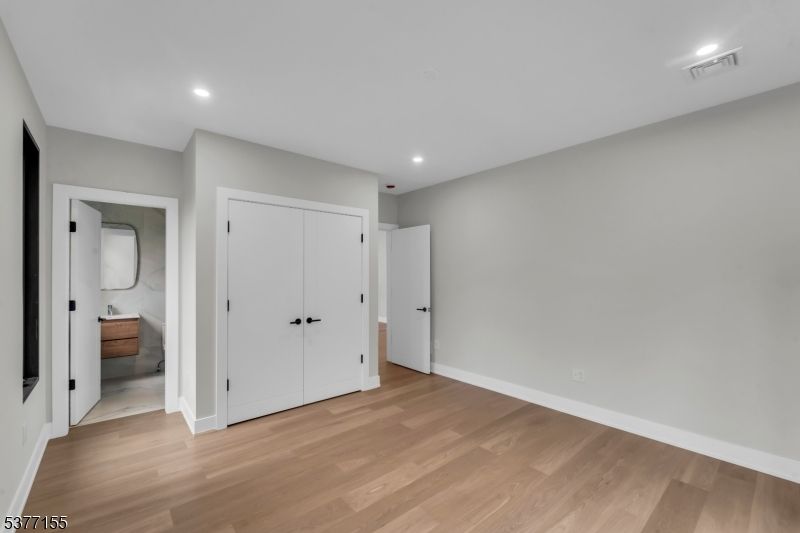 Bathroom, Empty room, Interior, Recessed Lighting, Wood Texture Flooring