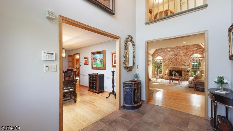 Fireplace, Interior, Living room, Stone Walls, Wood Texture Flooring