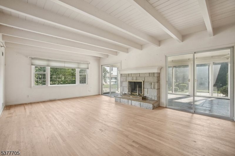 Empty room, Fireplace, Interior, Wood Texture Flooring