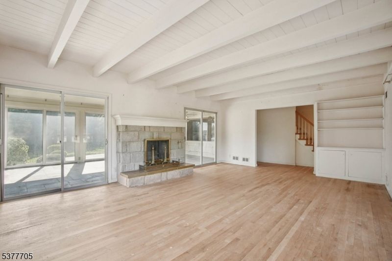 Empty room, Fireplace, Interior, Wood Texture Flooring