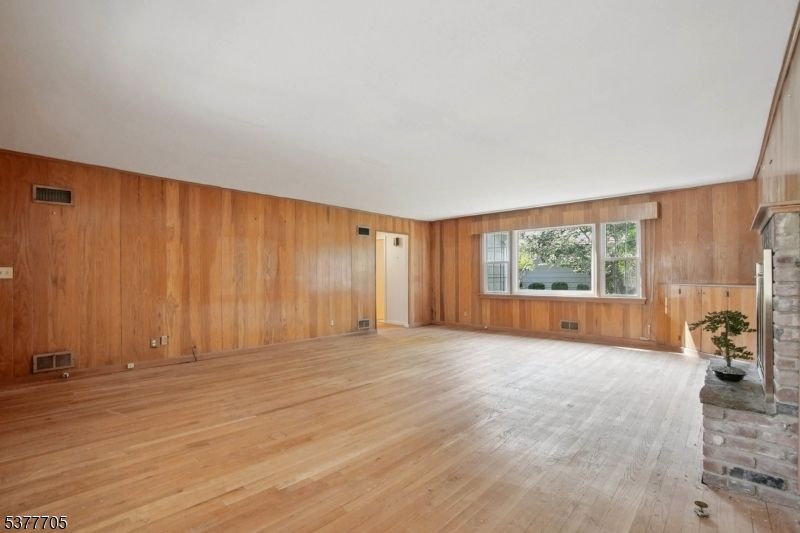 Empty room, Fireplace, Interior, Wood Texture Flooring, Wooden Walls