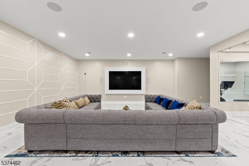 Interior, Living room, Marble, Recessed Lighting
