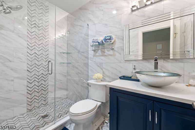 Bathroom, Glass Shower, Interior, Marble Walls