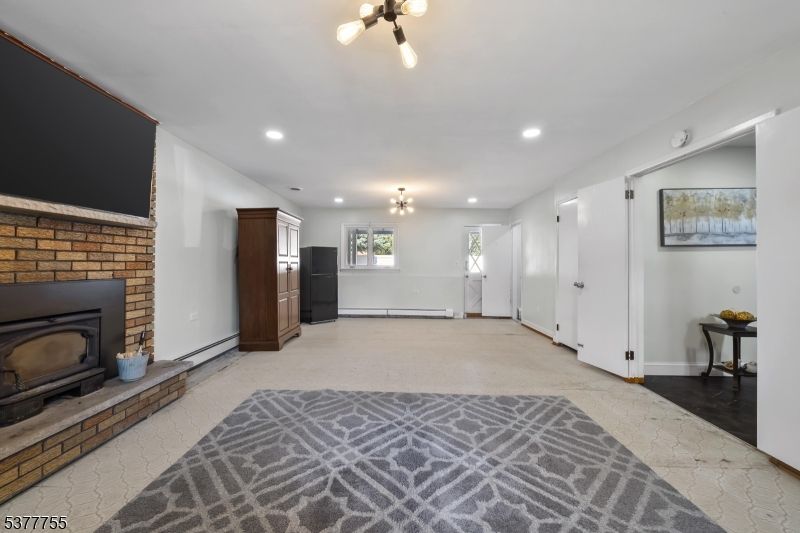 Empty room, Fireplace, Interior, Recessed Lighting