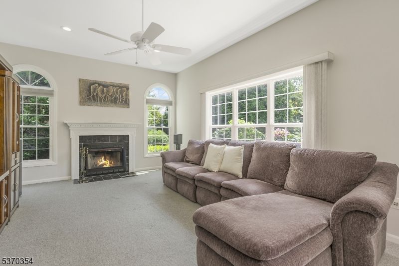 Fireplace, Interior, Living room, Recessed Lighting