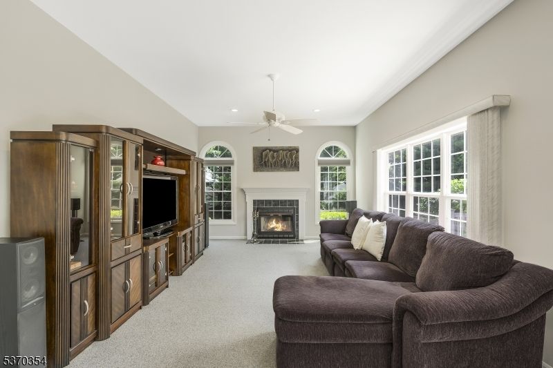 Fireplace, Interior, Living room, Recessed Lighting