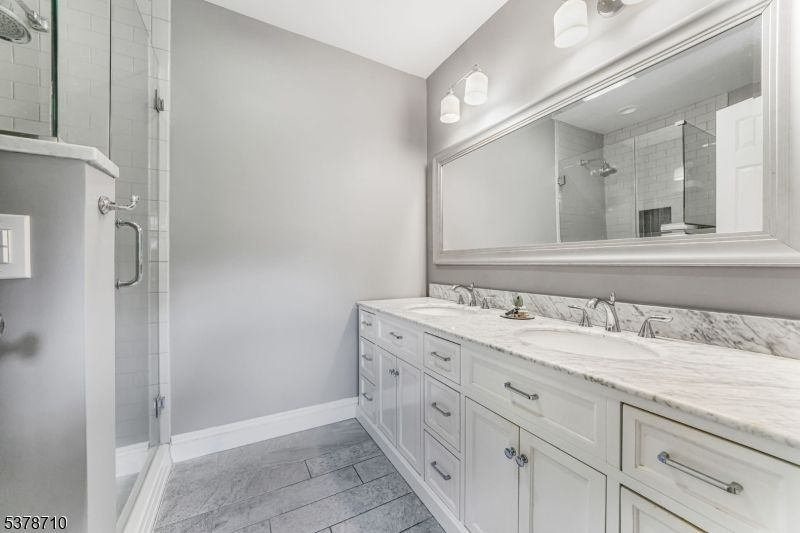Bathroom, Dual Sink Vanities, Glass Shower, Interior