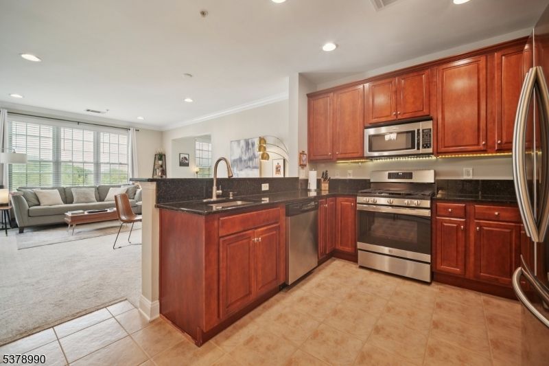Interior, Kitchen, Living room, Recessed Lighting, Stainless Steel Appliances