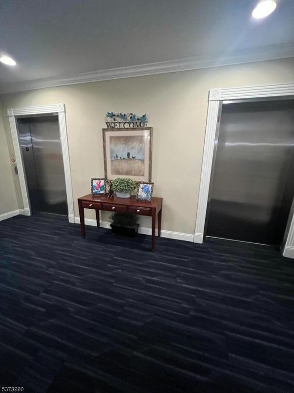 Elevator, Interior, Recessed Lighting, Wood Texture Flooring