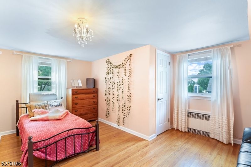 Bedroom, Chandelier, Interior, Wood Texture Flooring