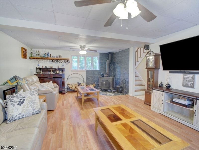 Fireplace, Interior, Living room, Stone Walls, Wood Texture Flooring