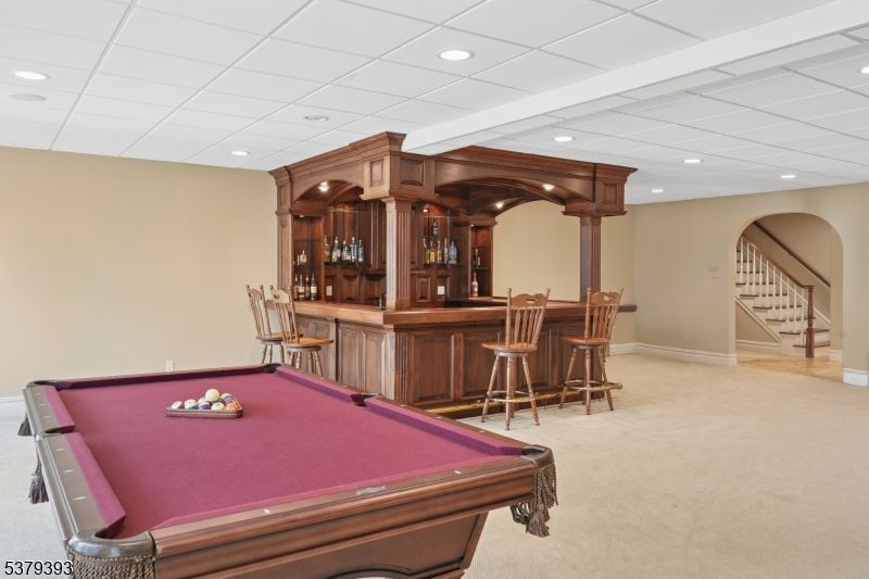 Billiard Table, Game Room, Interior, Recessed Lighting