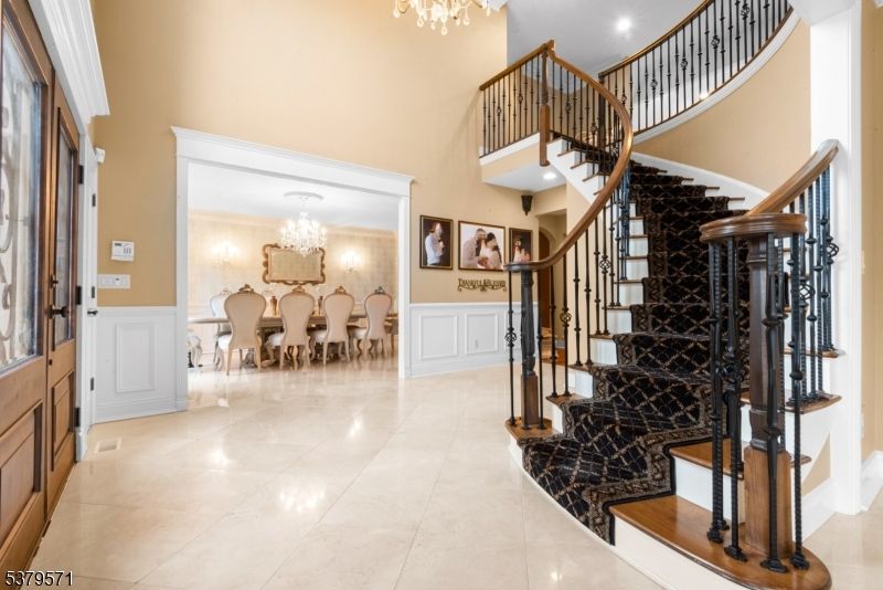 Chandelier, Dining room, Interior, Recessed Lighting