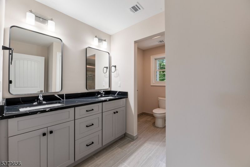 Bathroom, Dual Sink Vanities, Interior, Wood Texture Flooring
