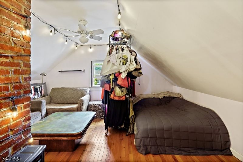 Bedroom, Interior, Stone Walls, Wood Texture Flooring