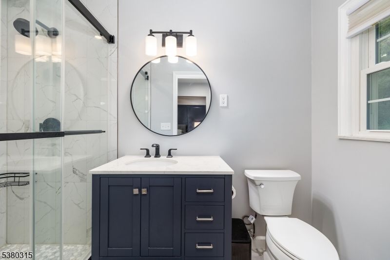 Bathroom, Glass Shower, Interior, Marble Walls