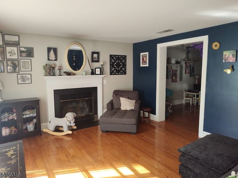 Fireplace, Interior, Wood Texture Flooring