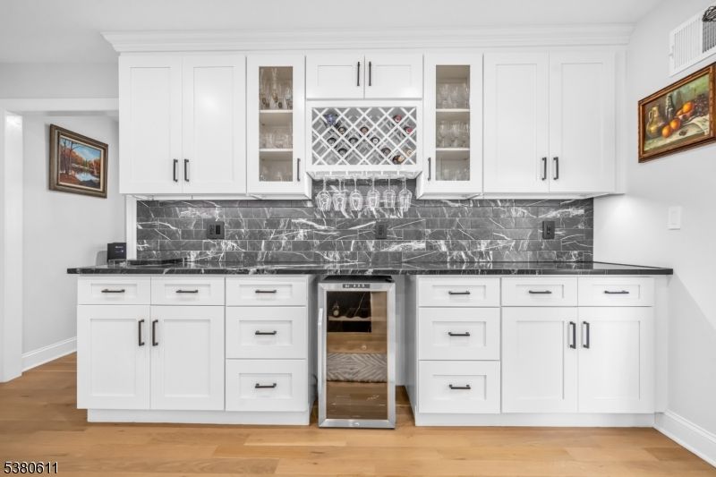 Interior, Kitchen, Marble Walls, Wood Texture Flooring
