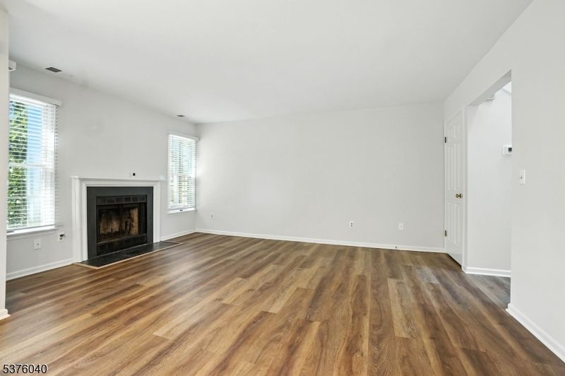Empty room, Fireplace, Interior, Wood Texture Flooring