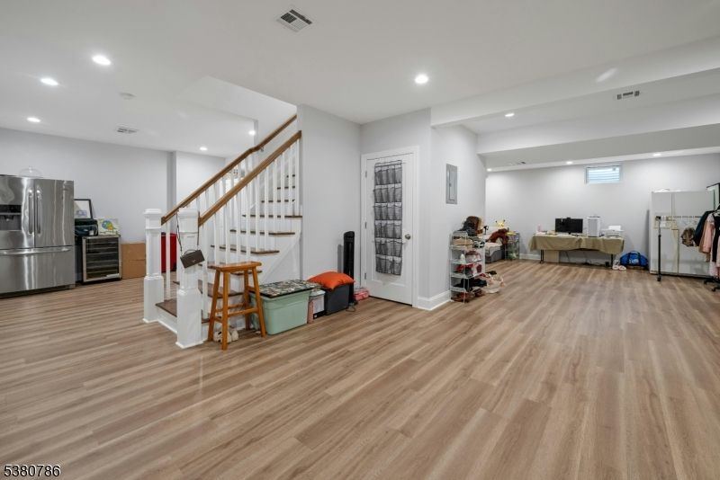 Interior, Recessed Lighting, Stainless Steel Appliances, Wood Texture Flooring