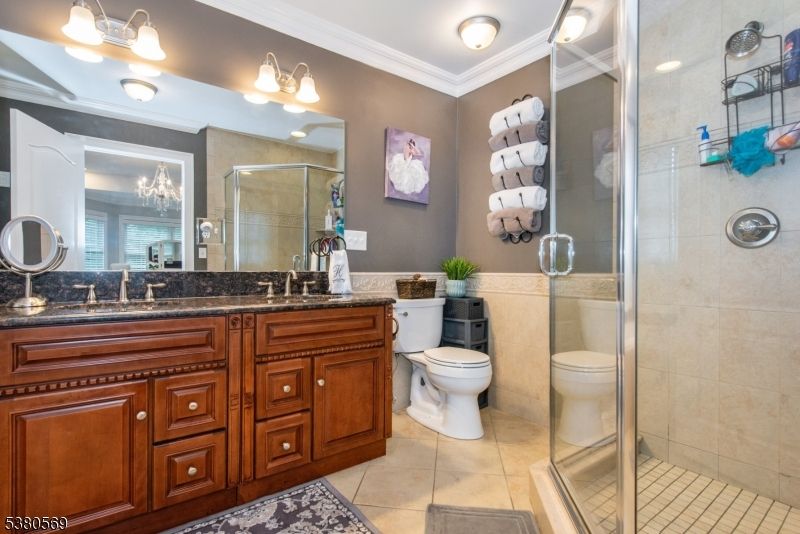 Bathroom, Dual Sink Vanities, Glass Shower, Interior