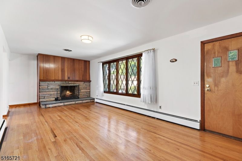 Empty room, Fireplace, Interior, Wood Texture Flooring, Wooden Walls