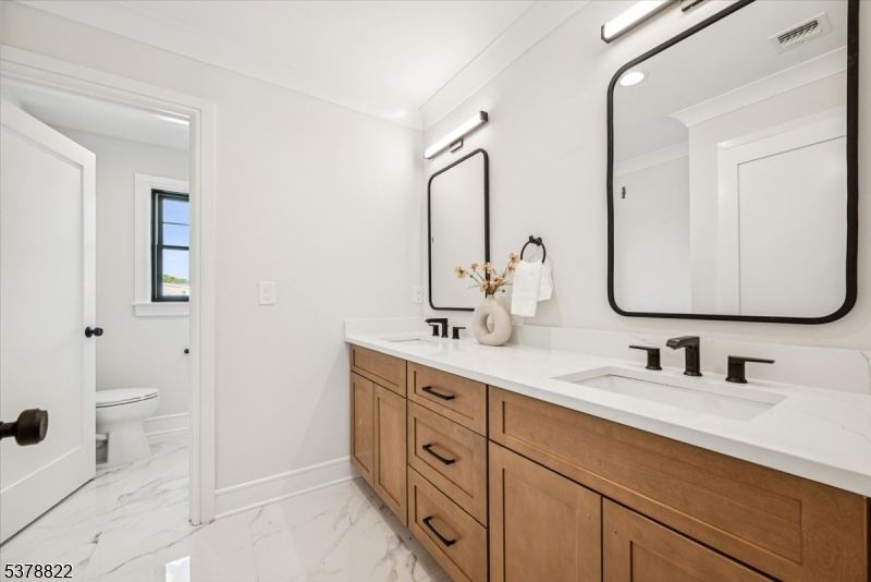 Bathroom, Dual Sink Vanities, Interior, Marble