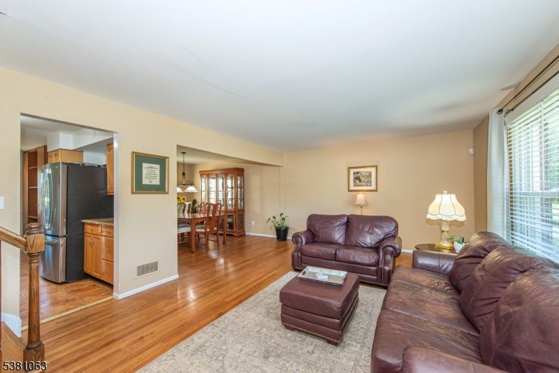 Dining room, Interior, Kitchen, Living room, Pendant Lights, Stainless Steel Appliances, Wood Texture Flooring