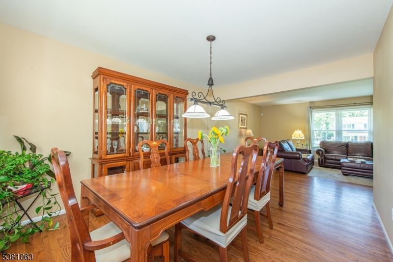 Dining room, Interior, Living room, Pendant Lights, Wood Texture Flooring
