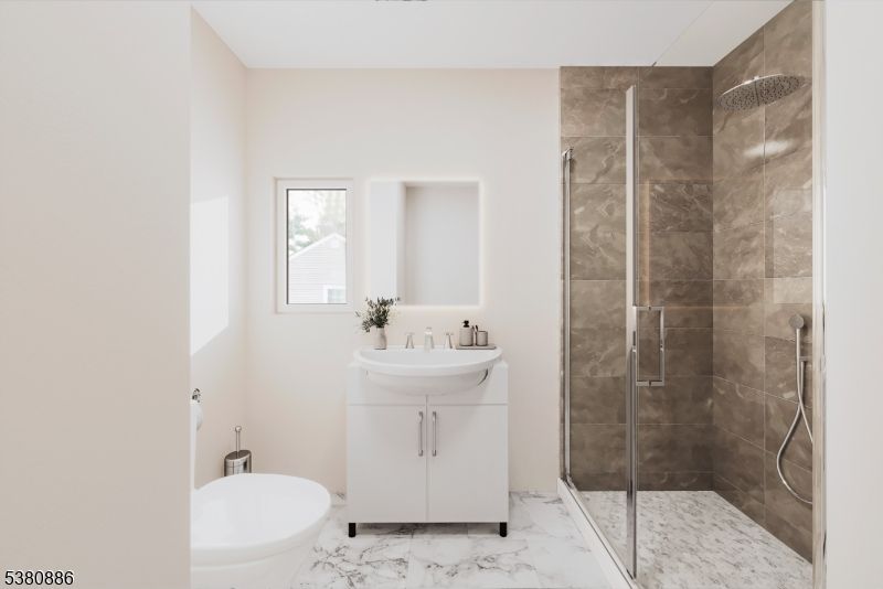 Bathroom, Glass Shower, Interior, Marble