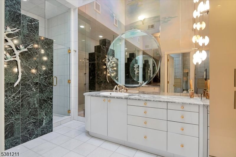 Bathroom, Dual Sink Vanities, Glass Shower, Interior