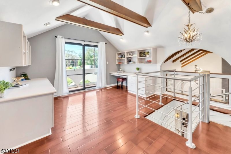 Interior, Pendant Lights, Recessed Lighting, Wooden Beams, Wood Texture Flooring