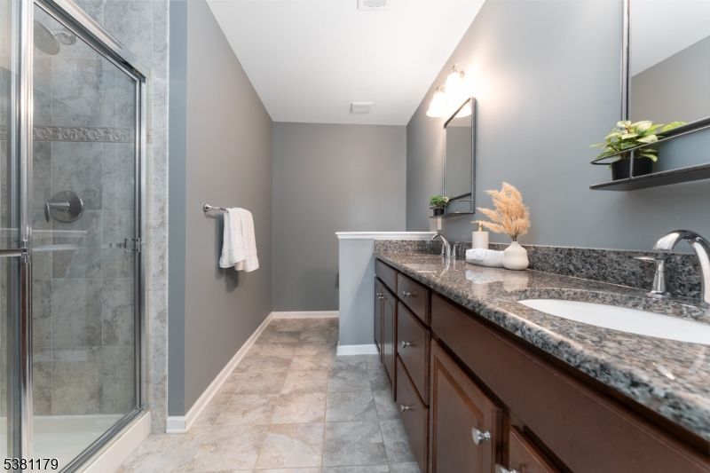 Bathroom, Dual Sink Vanities, Glass Shower, Interior