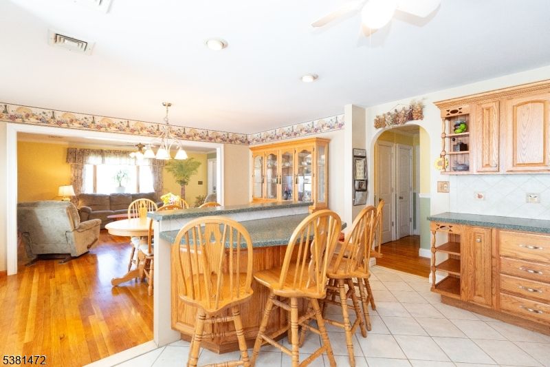 Dining room, Interior, Kitchen, Pendant Lights, Wood Texture Flooring