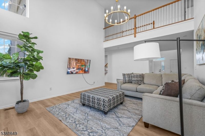 Interior, Living room, Pendant Lights, Wood Texture Flooring