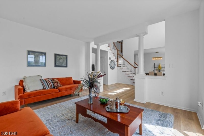 Chandelier, Interior, Living room, Wood Texture Flooring